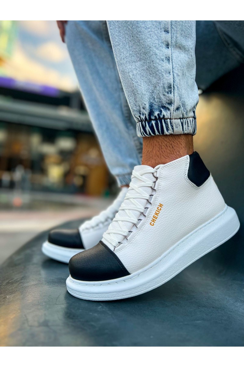 CH258 - GBT Roma Colourful Erkek Bot BEYAZ/SIYAH