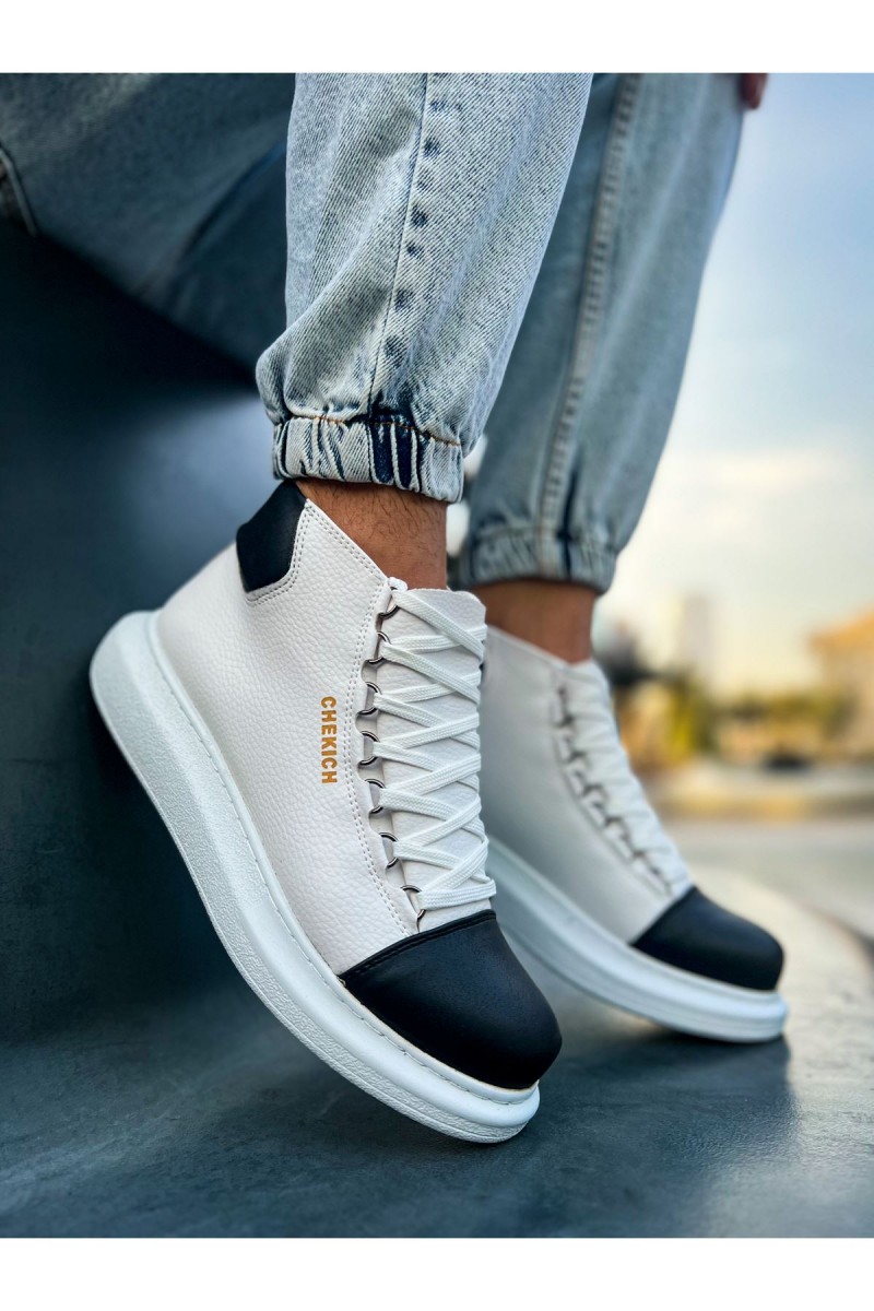 CH258 - GBT Roma Colourful Erkek Bot BEYAZ/SIYAH