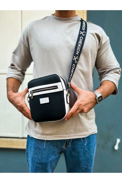 CH102 - Stealht Kare Erkek Çanta SIYAH/BEYAZ CH102 - Stealht Kare Erkek Çanta SIYAH/BEYAZ