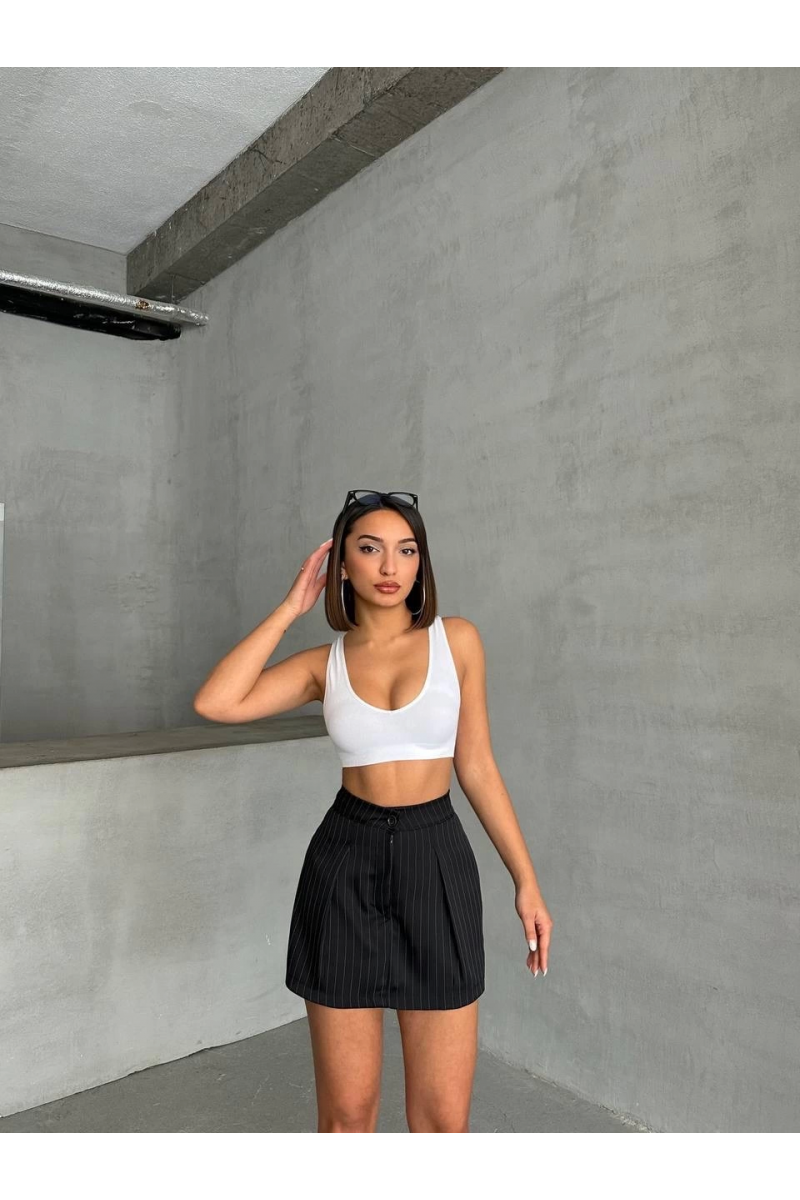 Çizgili şort etek