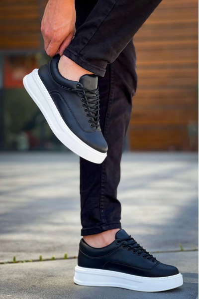 KB-005 Kuback Siyah Cilt Bağcıklı  Günlük Erkek  Ayakkabı