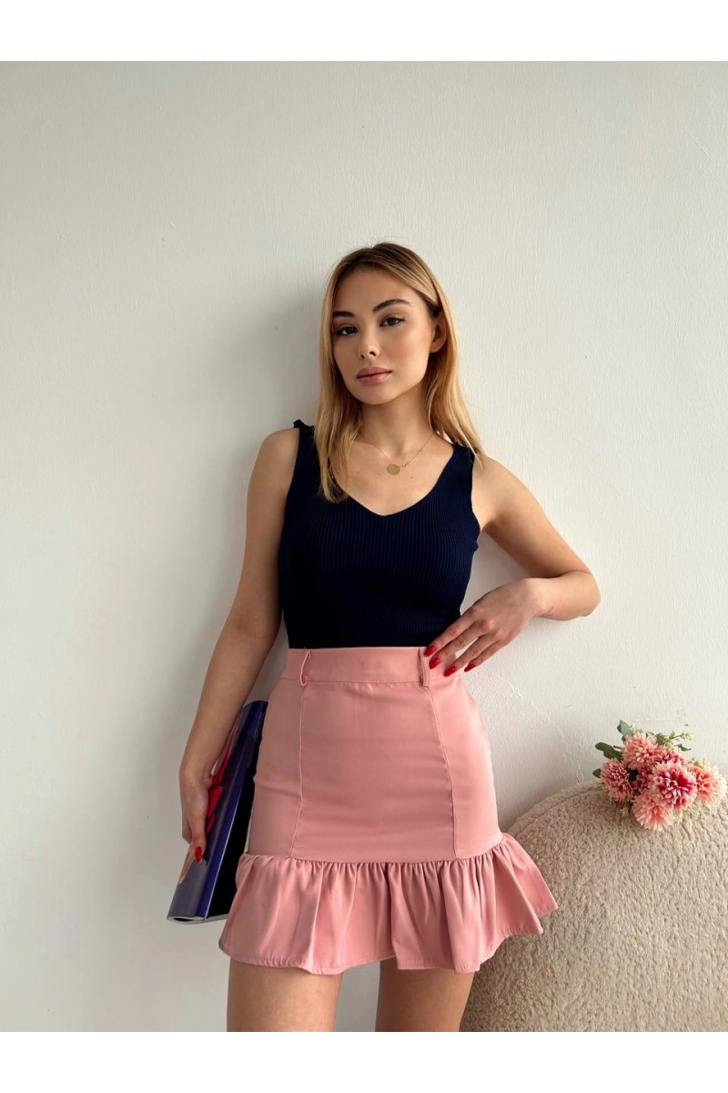 Altı fırfırlı etek pudra s24817 Altı fırfırlı etek pudra s24817