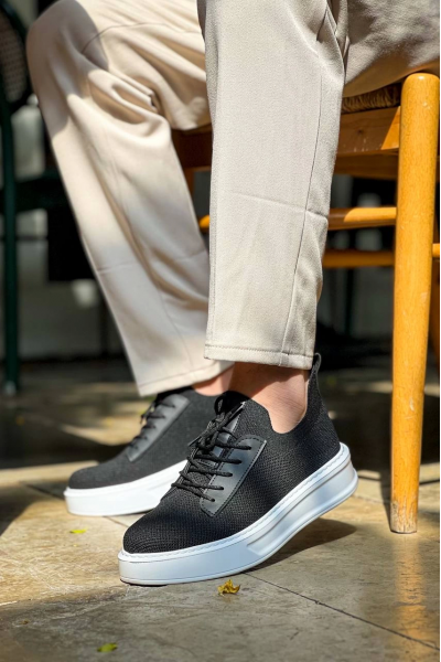 KB-116 Kuback Siyah Triko Bağcıklı  Günlük Erkek Ayakkabı