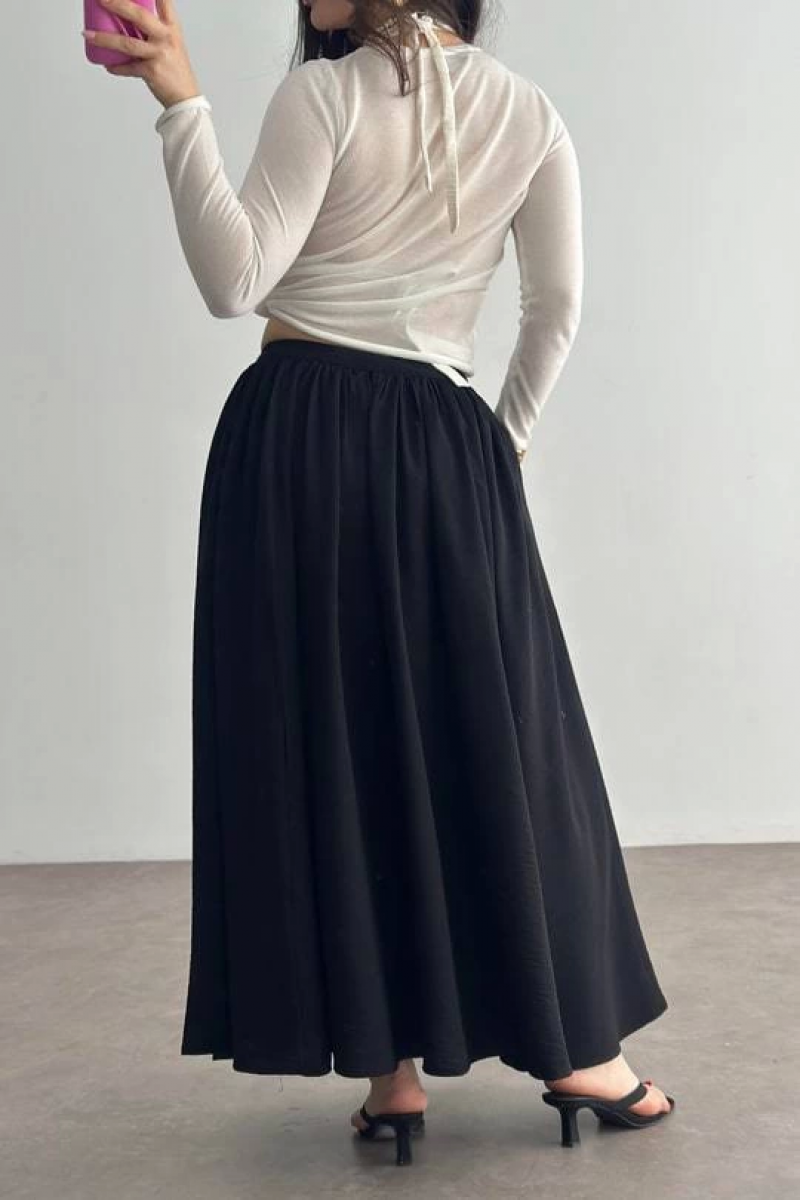 Cepli keten etek siyah kz24