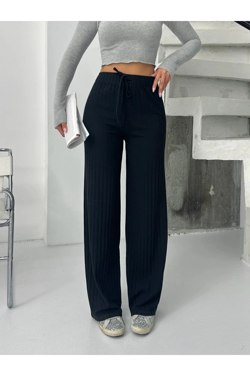 Fitilli şardonlu pantolon siyah a4058 Fitilli şardonlu pantolon siyah a4058