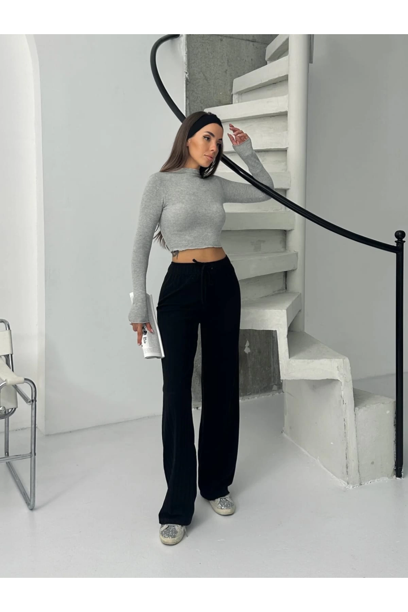 Fitilli şardonlu pantolon siyah a4058 Fitilli şardonlu pantolon siyah a4058