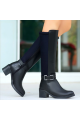 Emrat Siyah Cilt Topuklu Çizme