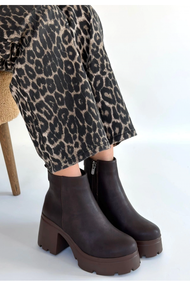 Belay Acı Kahve Nubuk Topuklu Bot