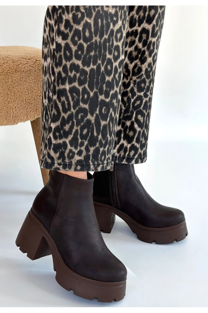 Belay Acı Kahve Nubuk Topuklu Bot