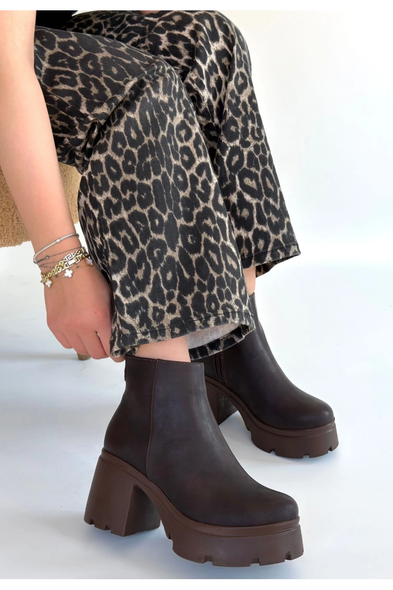 Belay Acı Kahve Nubuk Topuklu Bot