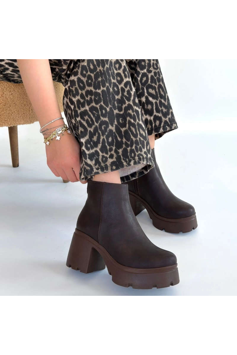 Belay Acı Kahve Nubuk Topuklu Bot