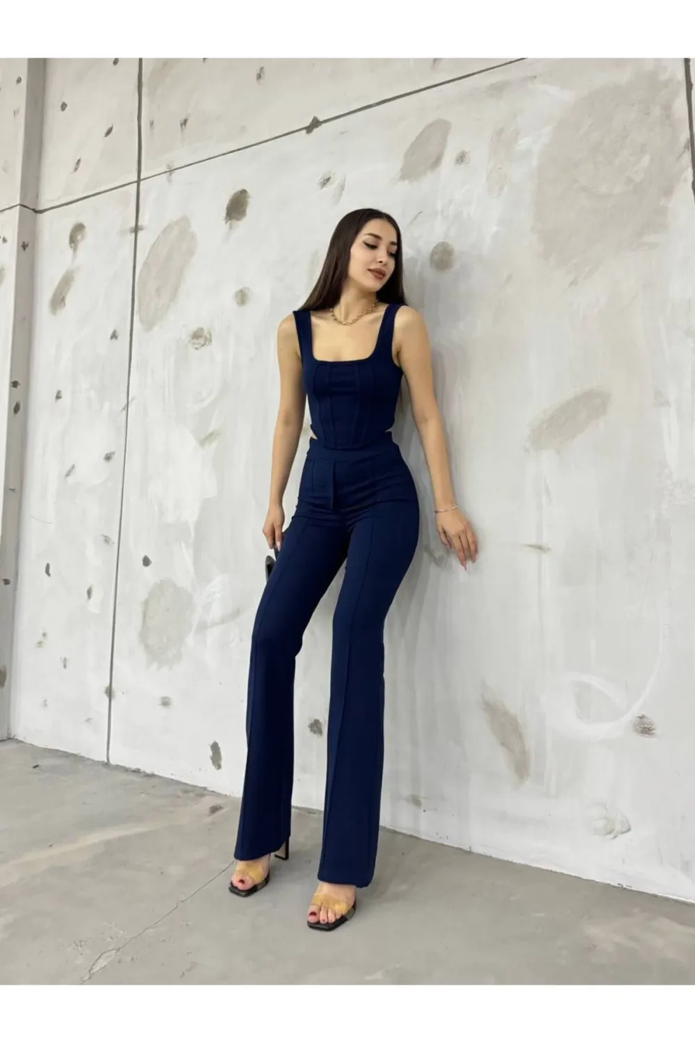 Lacivert Bilyeli İnterlook Alt Üst Takım — görsel 4 · KV2025010079