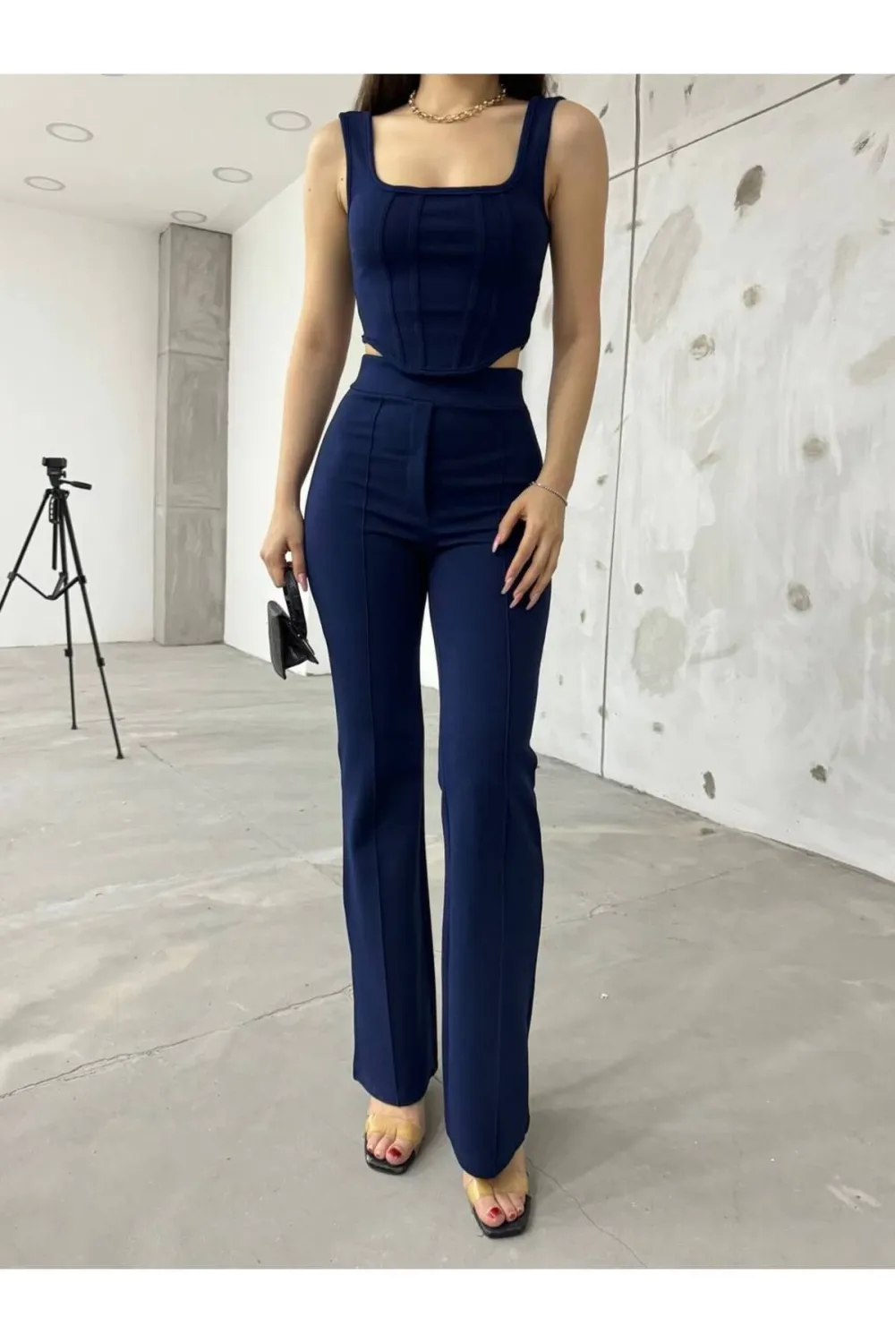 Lacivert Bilyeli İnterlook Alt Üst Takım — görsel 3 · KV2025010079