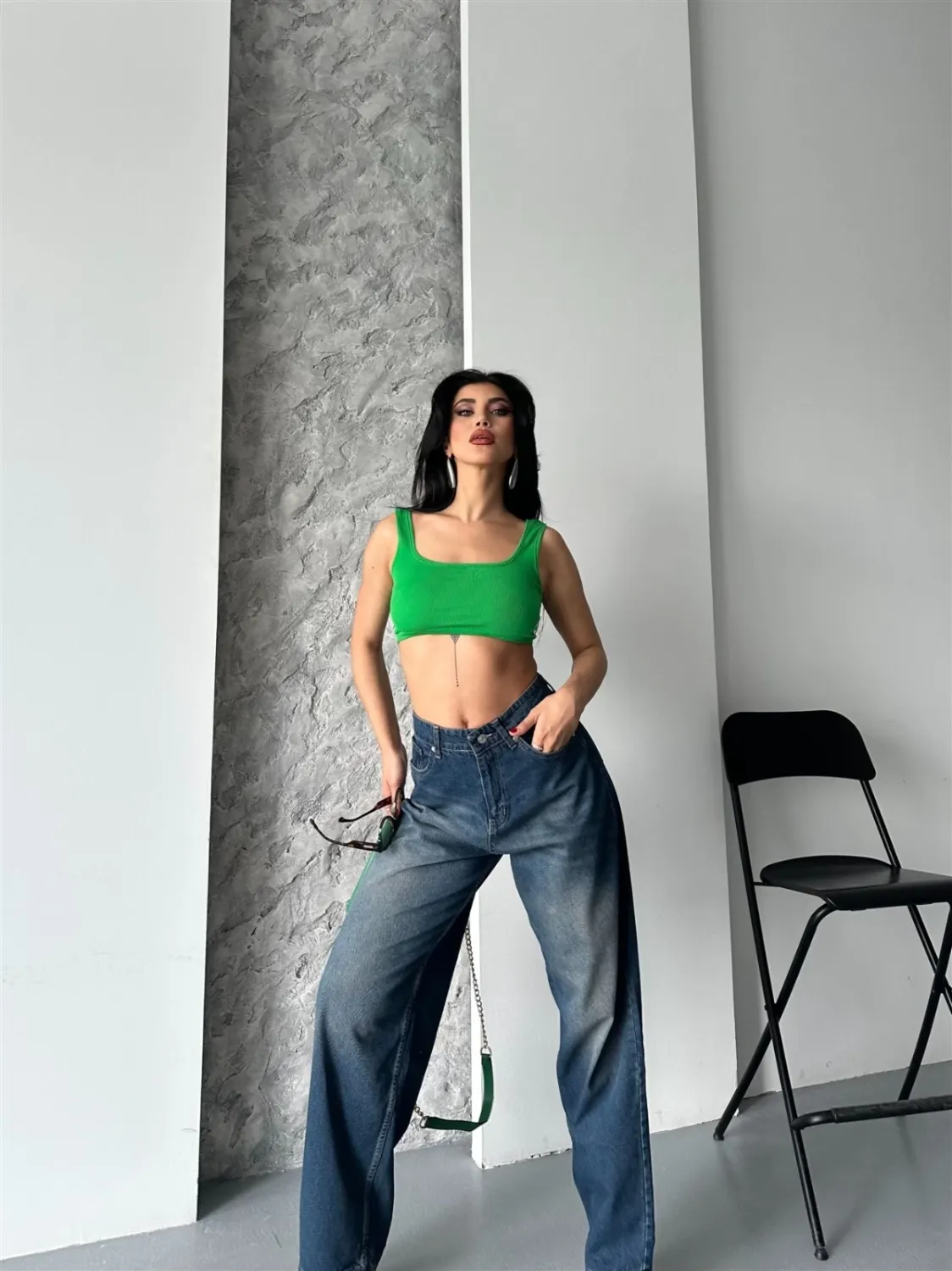 Baggy süper taş bıyık yıkama kahve tint jeans pantolon d2007 — görsel 5 · QJFZFKJJMJ