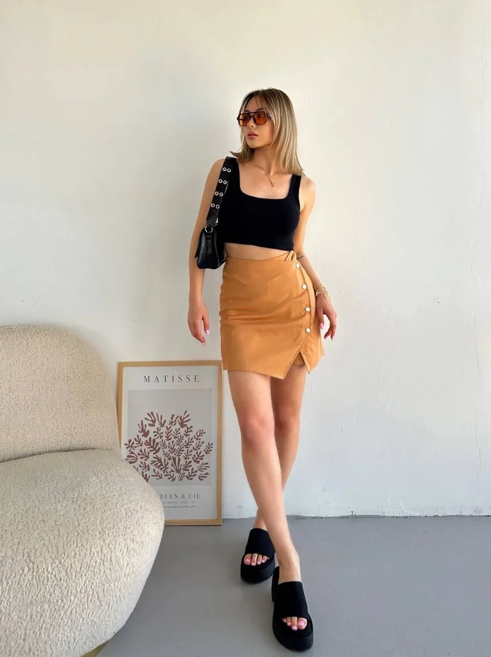 Dört çıtçıtlı Gabardin şort etek s249001 — görsel 2 · PMTOTW2W96