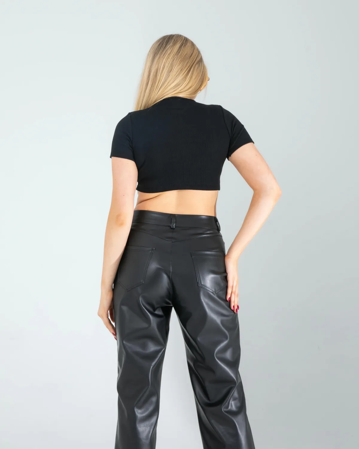 Siyah Fitilli Kaşkorse Mini Bluz — görsel 5 · KV2025010188