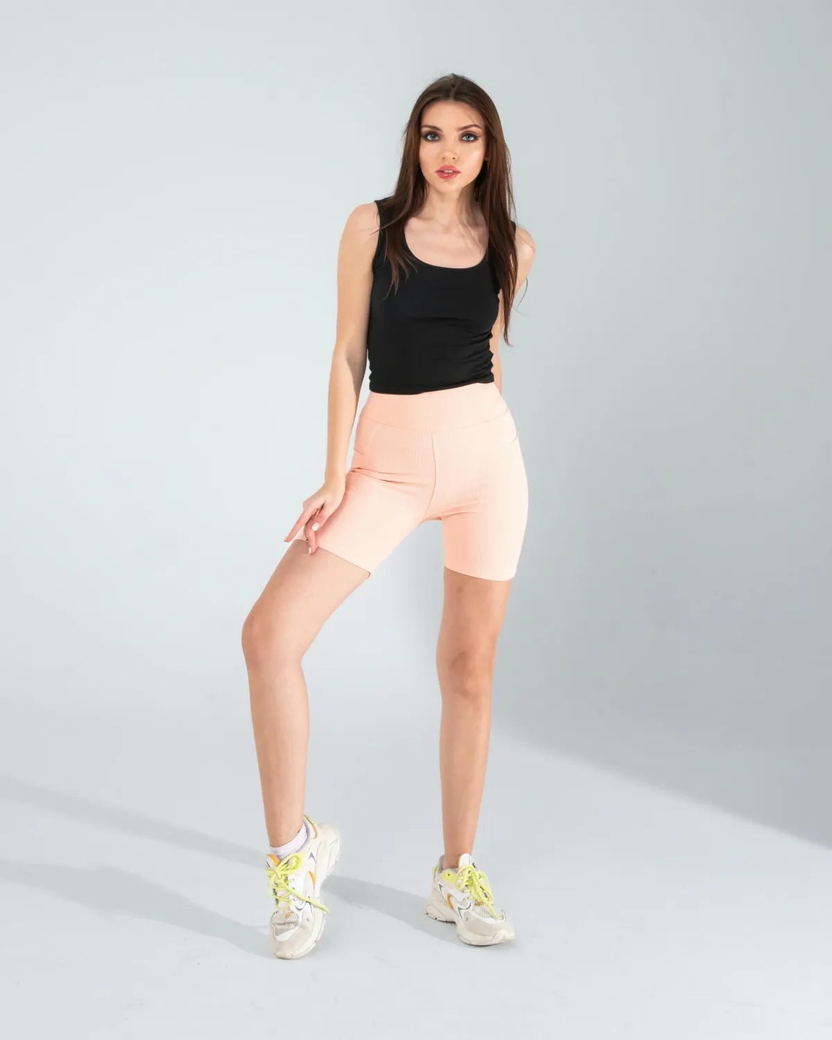 Somon Fitilli Push Up Toparlayıcı Biker Spor Tayt — görsel 4 · KV2025010137
