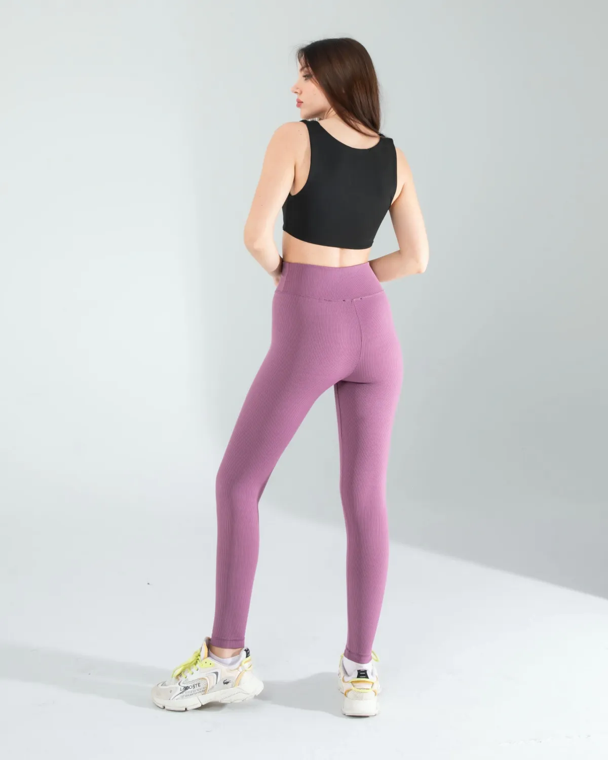 Lila Fitilli Push Up Toparlayıcı Spor Tayt — görsel 4 · KV2025010078