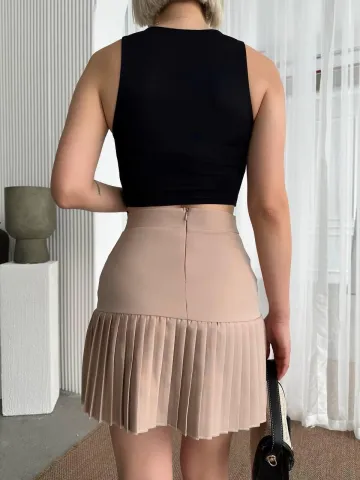 Altı pliseli mini etek — görsel 3