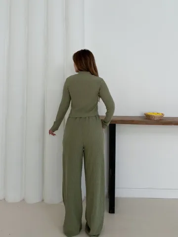 Balıkçı yaka örme takım mint st265865 — görsel 3
