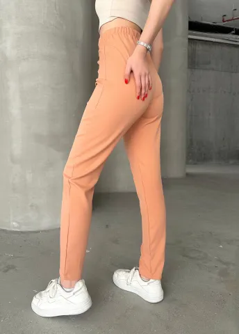 Beli lastikli karamel pantolon — görsel 3