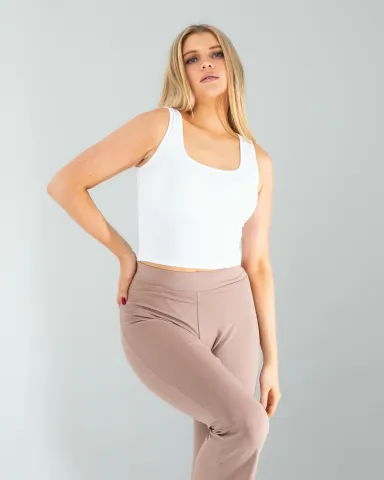 Beyaz Kare Yaka Basic Bluz — görsel 3