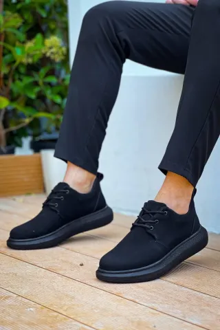KB-003 Kuback Siyah Süet Siyah Taban Bağcıklı Günlük Erkek Ayakkabı — görsel 3