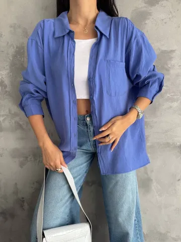 Modal oversize cepli gömlek — görsel 1